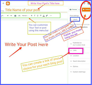 How to write  new post on blogger