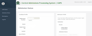 JAMB CAPS Admission Status Checking Portal Activated For 2018/2019 Session