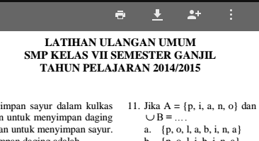 Kumpulan Soal Kelas 7 8 9 SMP UTS dan UAS Semester 1 Ganjil Terbaru Update