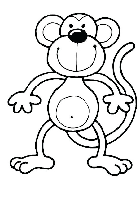 Monkey Coloring Pages Printable Pdf