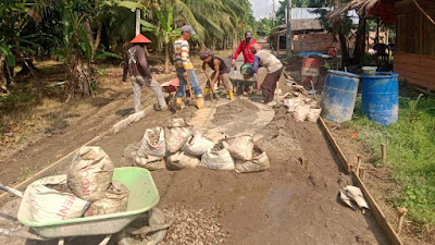 Pemdes Tanjung Baru Alokasikan Dana Desa Untuk Bangun Jalan