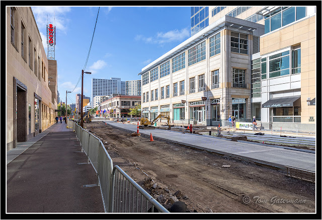 Nicollet Mall under construction in Minneapolis, MN