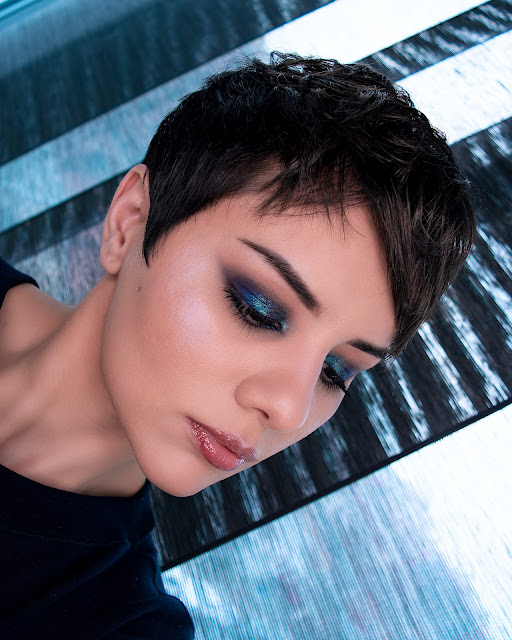 woman with a pixie haircut