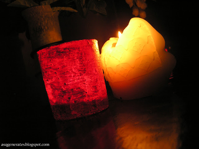 DIY Candle Jar : Jar On FIRE in the dark 