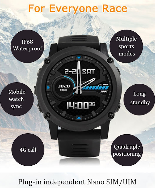 FERACE HY-WS01 512MB+4G GPS WIFI Watch Phone 1.39'' Screen IP68 Waterproof Smart Watch Sports Tracker Heart Rate Monitor Fitness Bracelet 