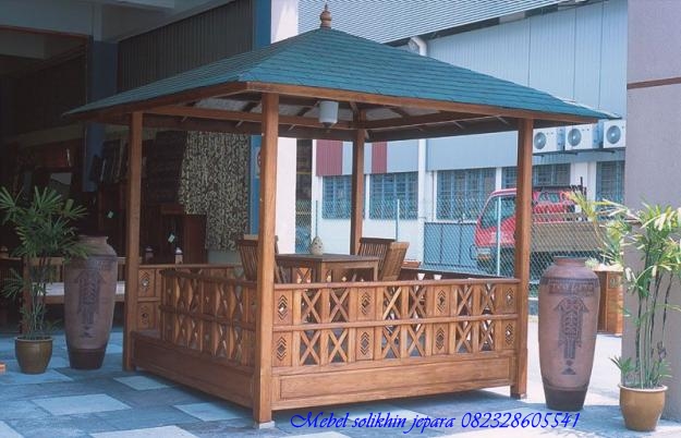 Furnitur Garden Saung gazebo rumah santai- kursi taman - Mebel Ukir