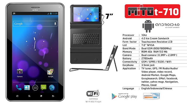 Mito T710: Tablet dengan Keyboard Eksternal, Harga Lebih Terjangkau