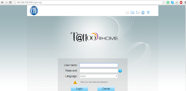 Globe Tattoo Home Broadband (4G LTE) default Modem Username and Password