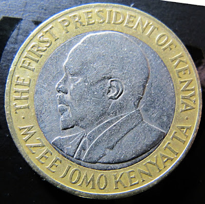 Reverse of 2005 Kenya 10 Shillings, President Mzee Jomo Kenyatta