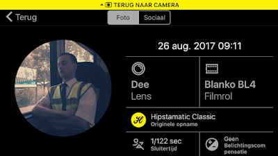 Screenshot Hipstamatic-instellingen Dee + Blanko BL4