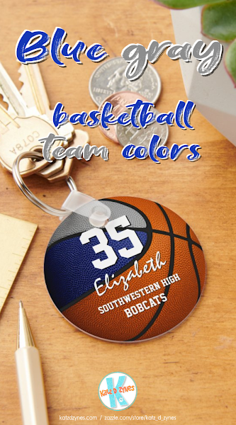 blue gray basketball team colors gifts for girls boys by katz_d_zynes