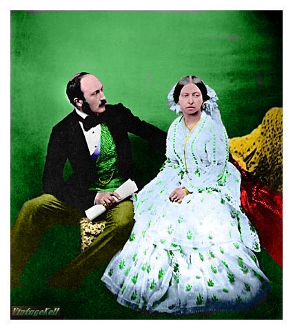 Queen Victoria and Prince Albert 1854 - colour.