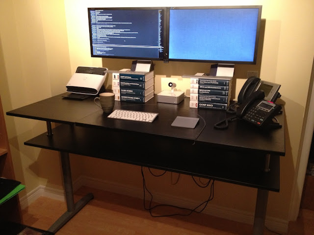 Galant Standing Desk with Monitor Shelf