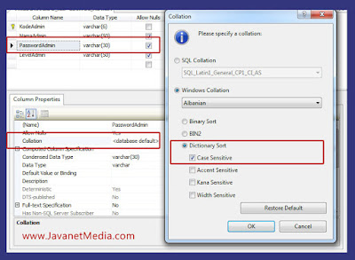 Membuat Login Case Sensitive Pada Visual Basic .NET