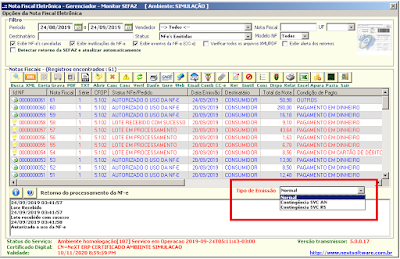 NeXT ERP Emissão de NF-e em Contingência SVC AN RS