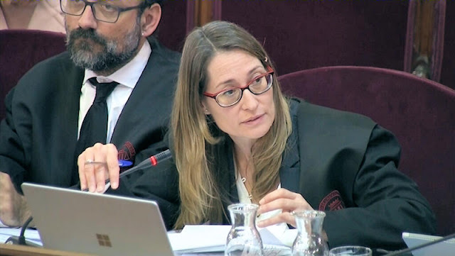 La letrada Marina Roig que intentó demostrar que los testigos estaban “preparados” por el Ministerio Fiscal (Foto de Internet)