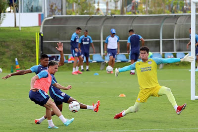 Bahia faz último treino para enfrentar o Atlético de Alagoinhas Foto Felipe Oliveira ECB