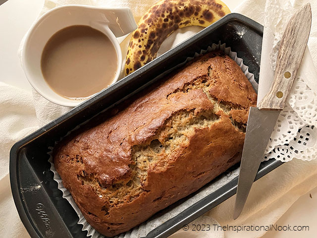 Banana rum loaf, banana bread rum recipe, banana bread 1 loaf, banana bread 9x5 loaf pan