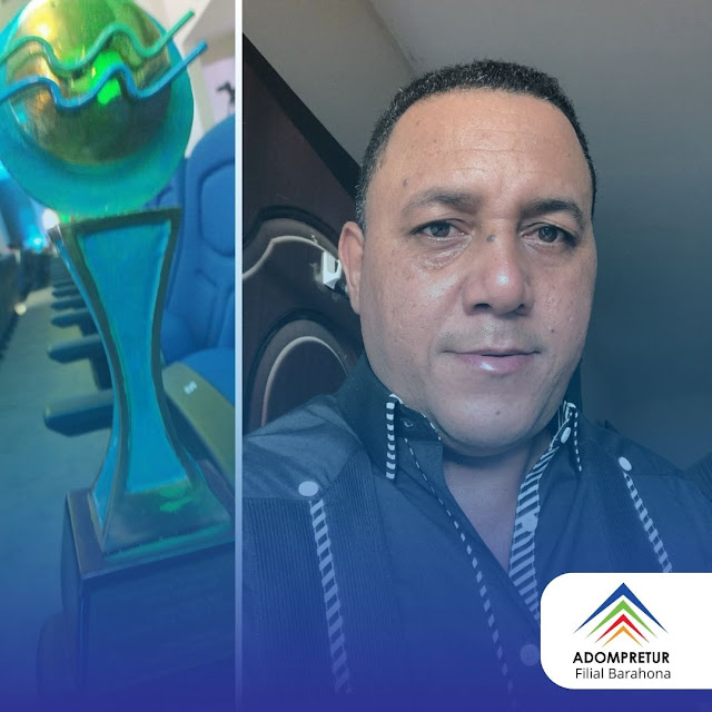Adompretur Barahona felicita a Wellington Pérez por haber logrado el  premio Epifanio Lantigua