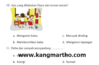 Soal PAS Tema 4 Kelas 2 SD K13 Semester 1