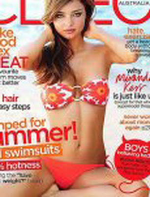Poses Australia’s Cleo Magazine Miranda Kerr with Skimpy Bikini
