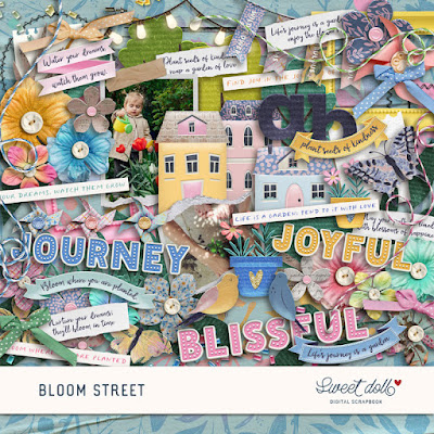 Digital Scrapbooking Kit Bloom Street by Sweet Doll Designs