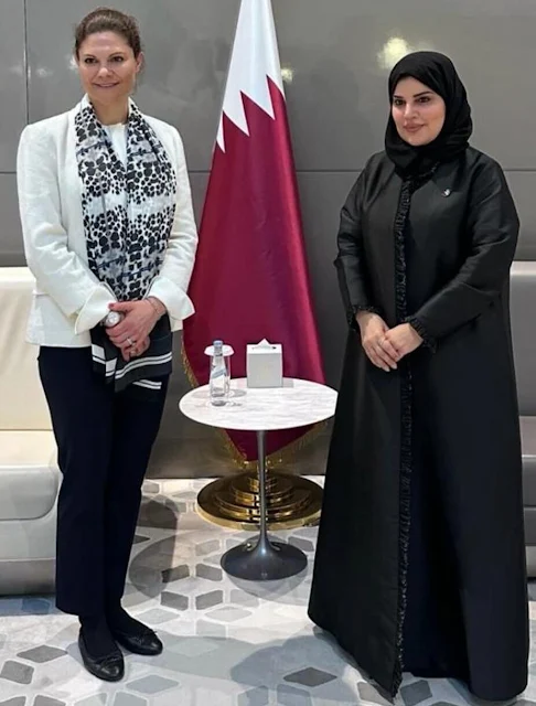 Crown Princess Victoria and Ambassador Nadia bint Ahmad Al Sheebi