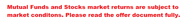 mutual funds returns, share market returns, not guaranteed, read the offer document