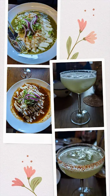 Collage of Mexican dishes and margaritas at Kua in The Hague