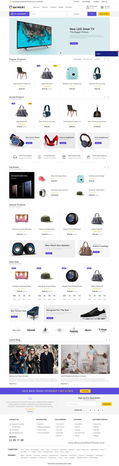 Multipurpose Responsive Opencart Theme 