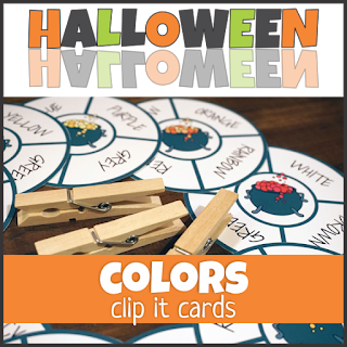 Halloween Color Clip Cards