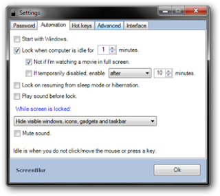 Lock Windows Desktop Screen