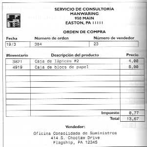 Partes de una orden de compra pdf