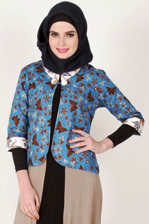  20 model blazer  batik  wanita muslimah  dian pelangi 