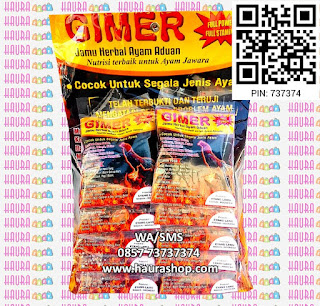 Gimer adalah suplemen jamu herbal yang telah terbukti dan teruji mengatasi segala problem pada ayam. Bisa digunakan untuk semua jenis ayam baik ayam aduan maupun ayam kontes sebagai asupan nutrisi tambahan yang dapat meningkatkan stamina, daya gedor maupun meningkatkan daya tahan terhadap penyakit.