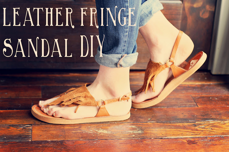 Sincerely, Kinsey: Leather Fringe Sandal DIY