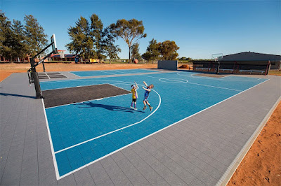 Basketball court for home