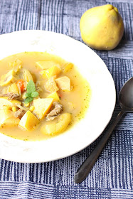 soupe d'automne coings et agneau