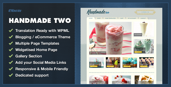 Handmade Two eCommerce WordPress Theme - WooCommerce eCommerce