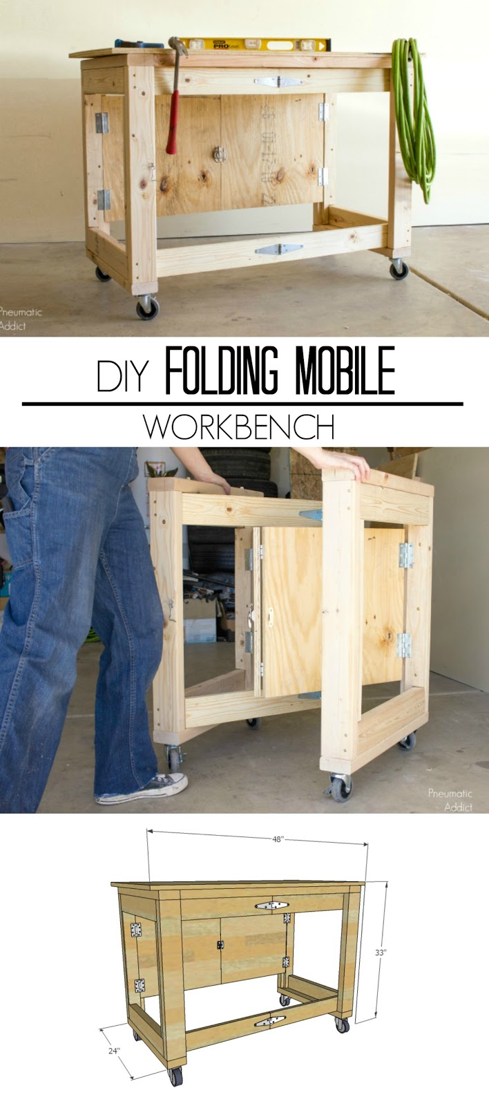 Folding Mobile Workbench - Video Tutorial | Pneumatic Addict