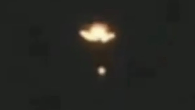 Orange Mothership releases an Orb type of UFO craft.