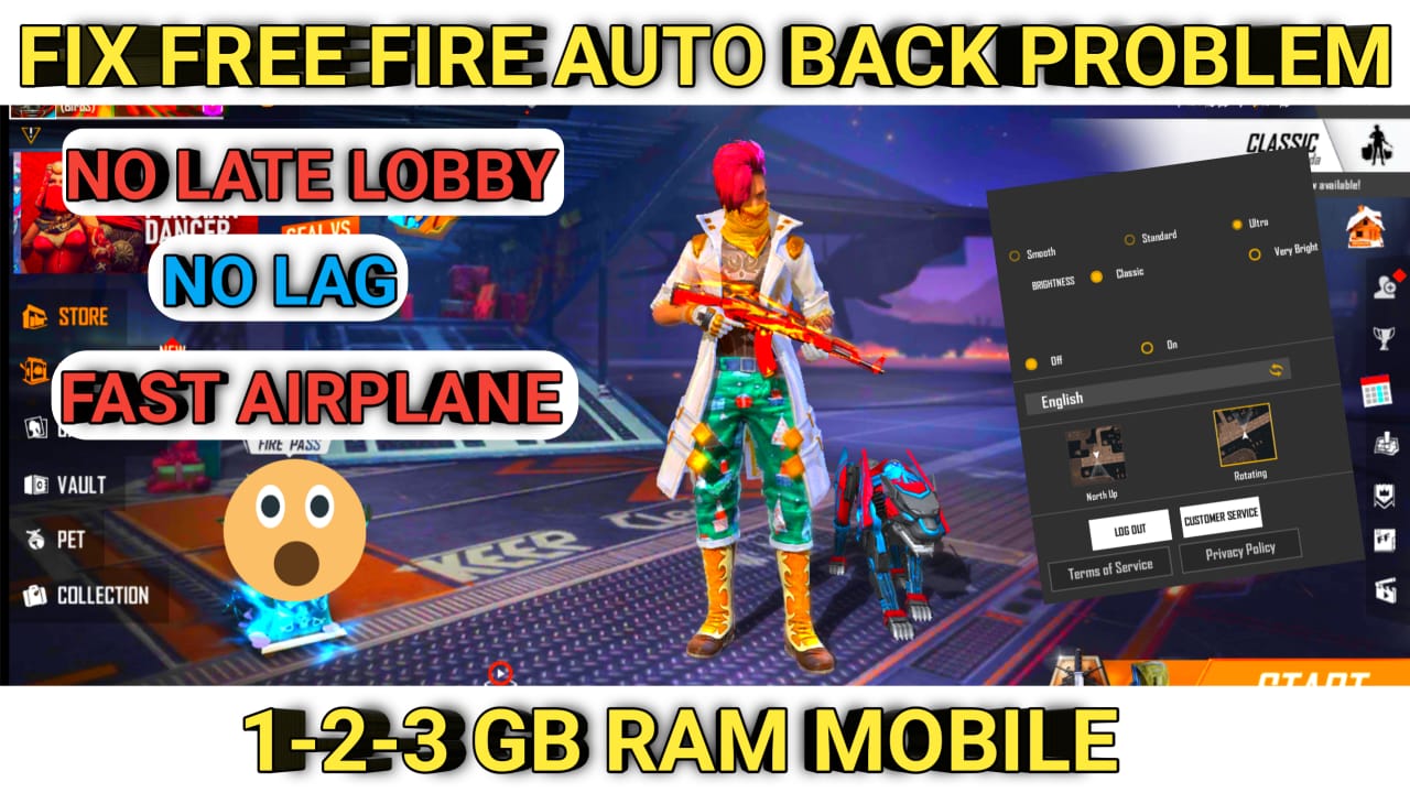 How To Fix Free Fire Auto Back Problem Fix Late Landing Slow Lobby Problem Sb Techno King Of Games King Of Game
