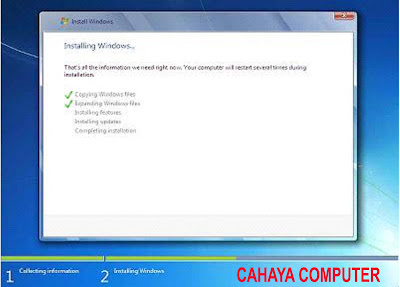 PROSES INSTALASI WINDOWS 7