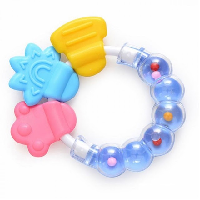 New Food Grade Silicone Baby Rattle Teether Toys