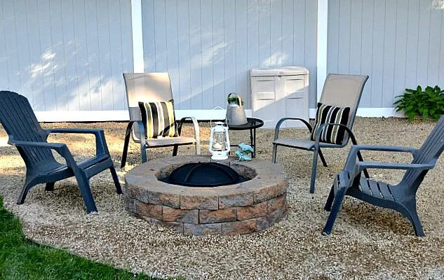 fire pit with chairs