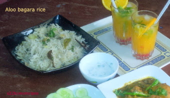 Potato bagara rice/Hyderabadi Aloo bagara rice