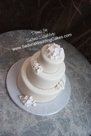 simple wedding cakes with flowers. White on White Wedding Cake