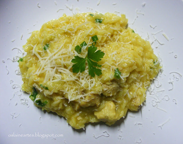 Risoto de Frango com Açafrão