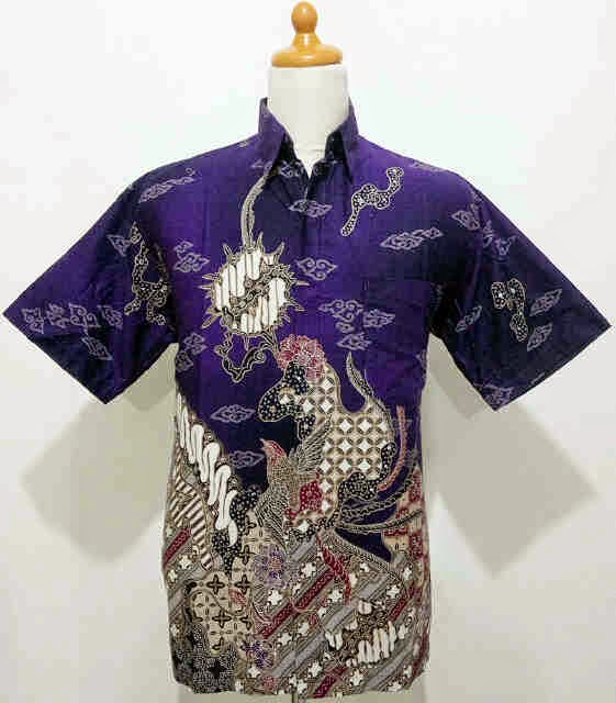 Foto gambar model baju batik pria elegan branded harga 