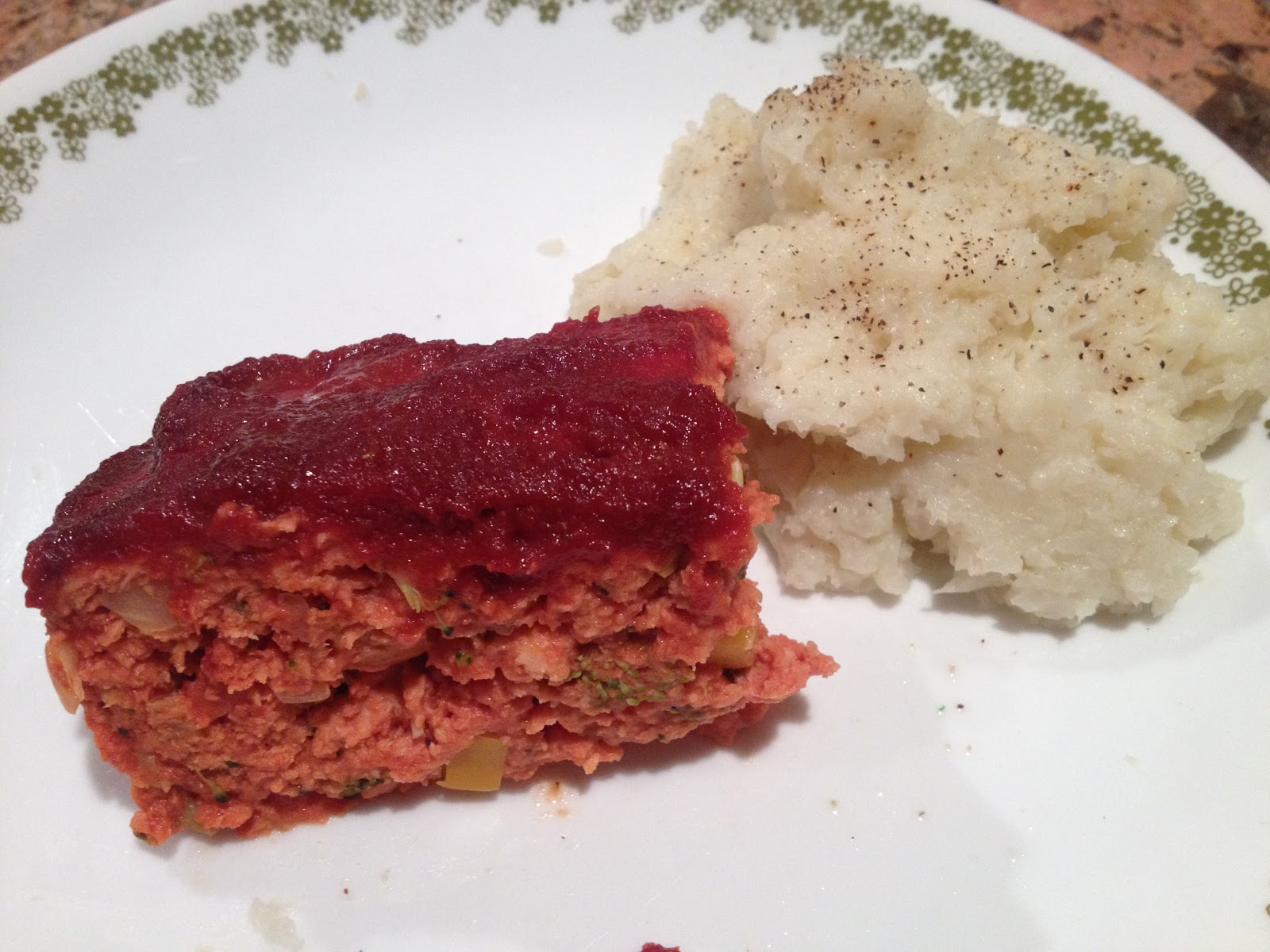 Mar &amp; Bean: Paleo Meatloaf &amp; Cauliflower Mash recipe